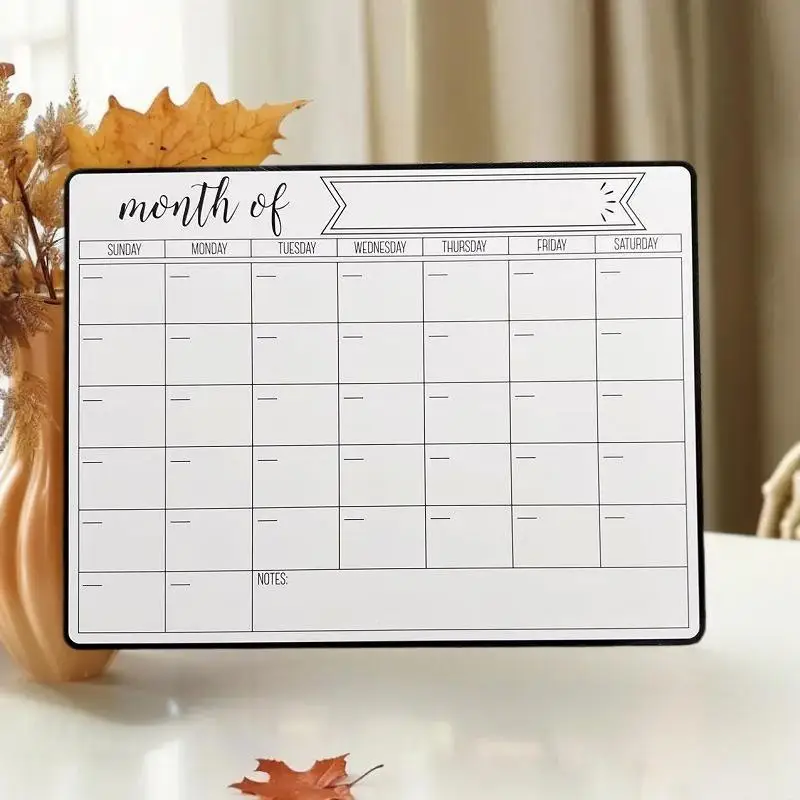 1pcs Stylish Magnetic Dry Erase Calendar Versatile Monthly Planner For Refrigerator Easy Kitchen Organization And Decor