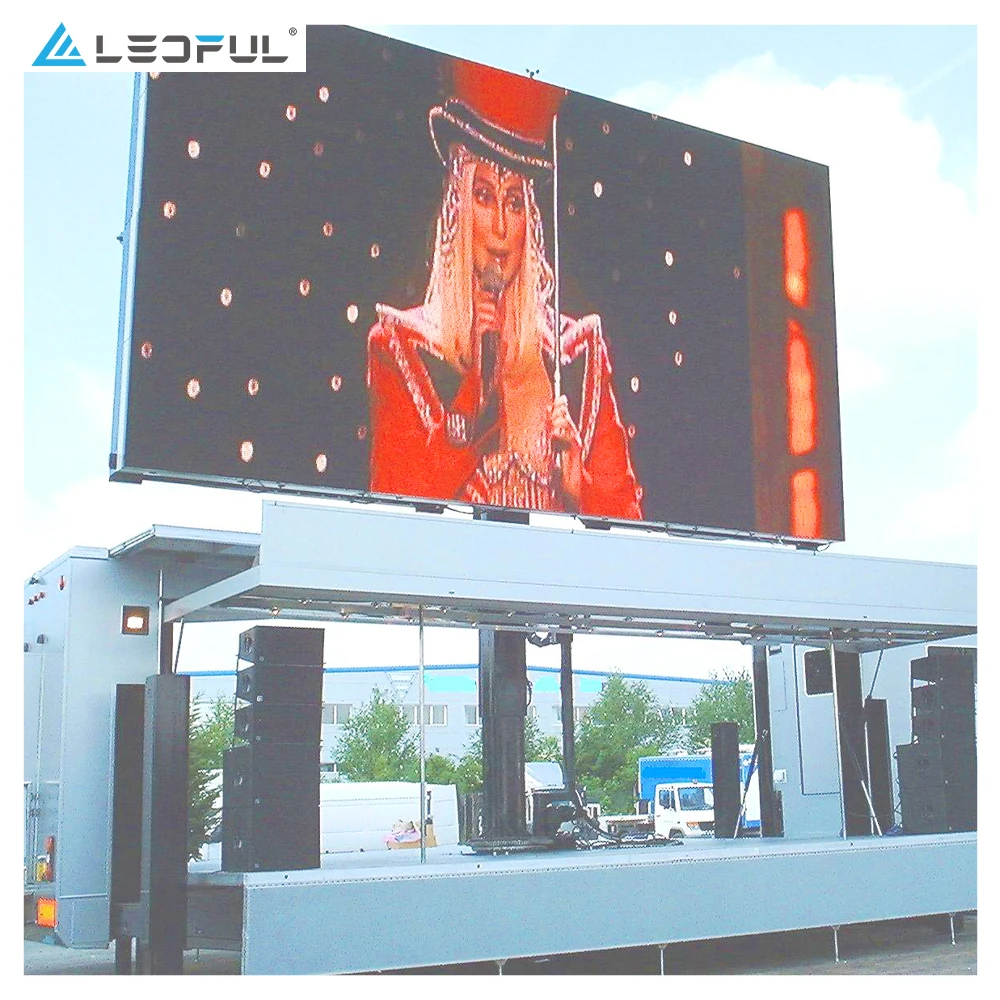 Display a LED per camion mobile per veicoli con rimorchio P6 P8 P10 per cartello pubblicitario video a colori