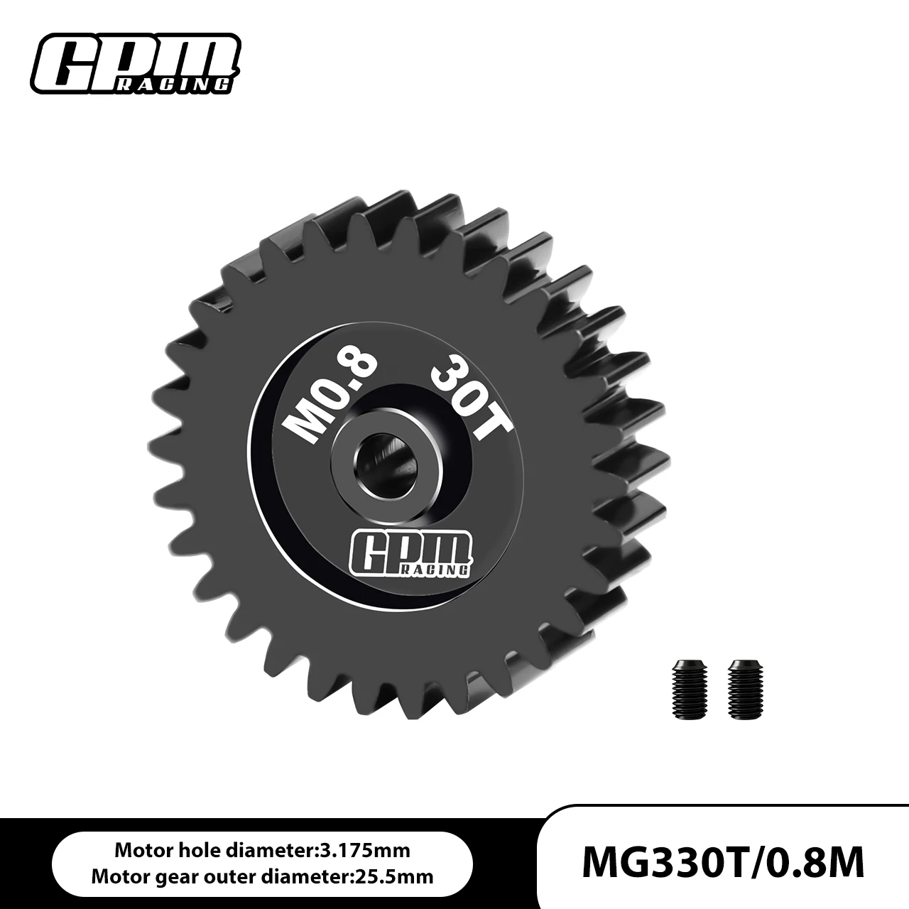 GPM 40Cr stalen motortandwiel 15T-30T (32P / M0,8 / 3,175 mm) rondsel