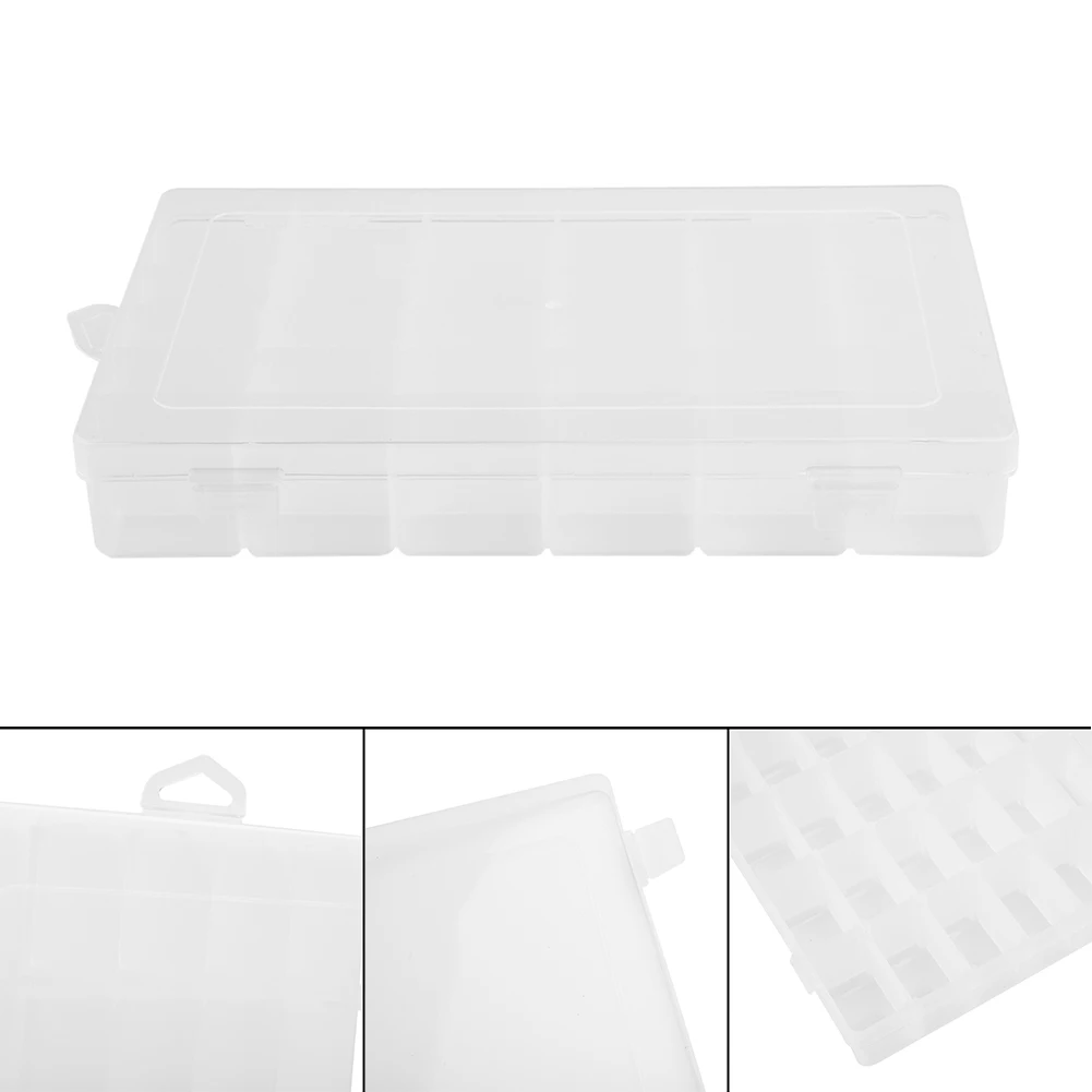 10/15/24/36 PlasticTransparent Square Storage Box Compartment Jewelry Organizer Living Room Home Storage Supplies