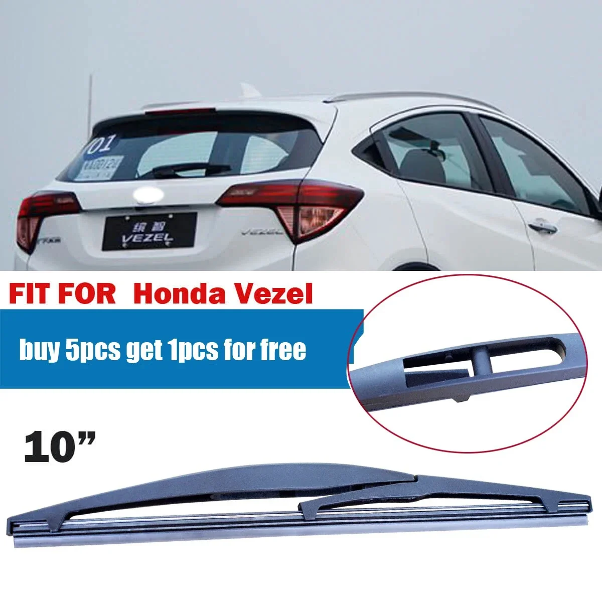 

1PC Car Rear Wiper Blade 10" Windscreen Windshield Hybrid Auto Wipers Accessories fit for Honda Vezel YC102010-vezel