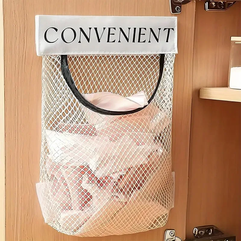 Mesh Storage Net Bag, Organizes Toys, Laundry, Groceries. 24x9cm, Drawstring, Washable, Durable