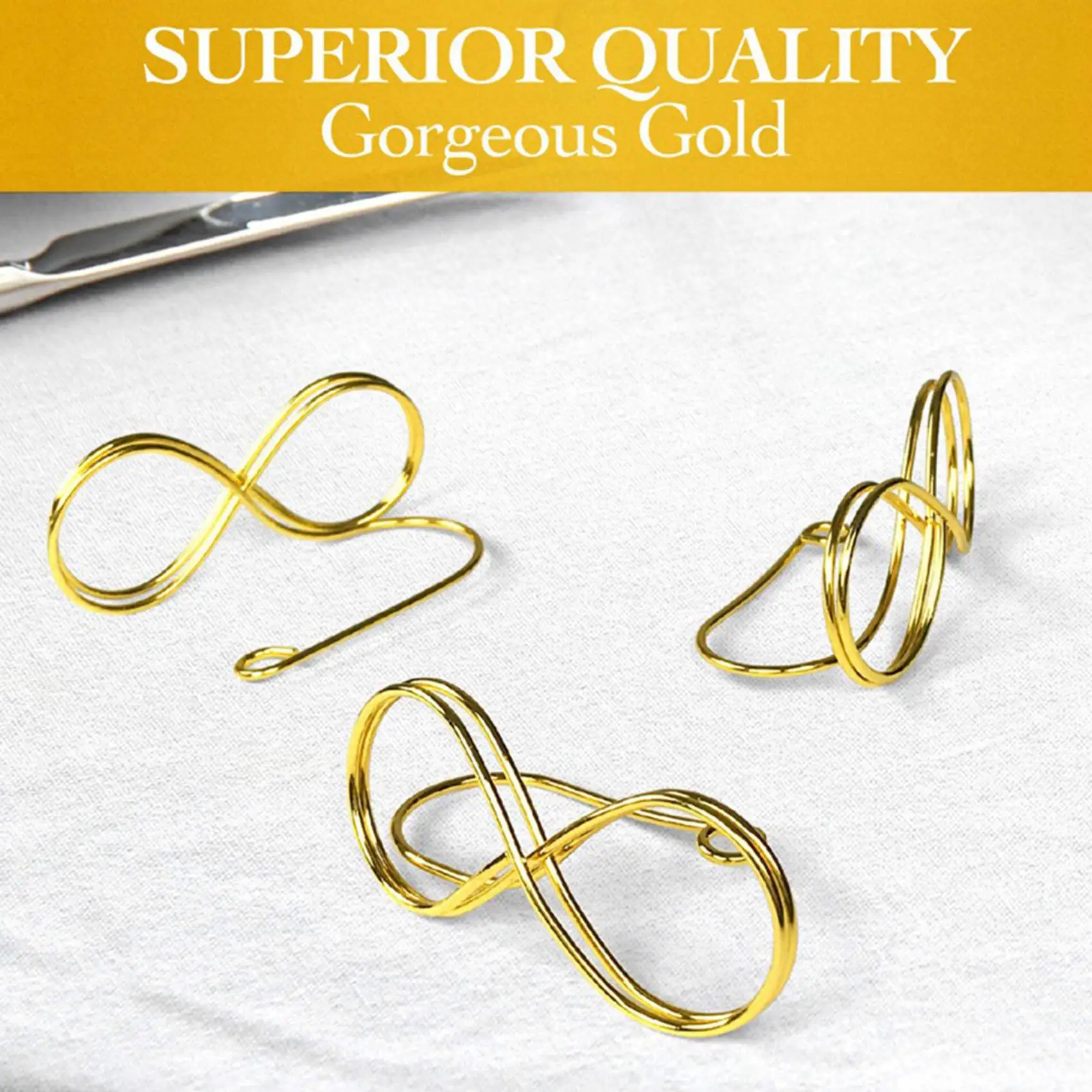 Exquisite-Table Number Holder Stands 24 Pack - Wedding Seating Labels Placecard Clips Photo Picture Cards Display Stand Gold