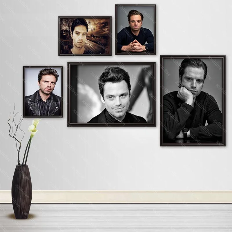 Canvas Painting Actor Wall Art Sebastian Stan Posters And Prints Wall Pictures For Room Decoration Home Decor Customizable