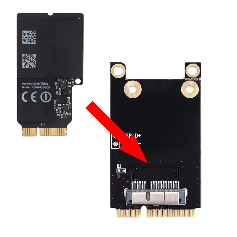 1750Mbps Dual Band 2.4G/5GHz BCM94360CD 802.11AC Bluetooth-compatible4.0 PCIe Kartu Nirkabel untuk MacOS Airdrop Handoff Hackin_right