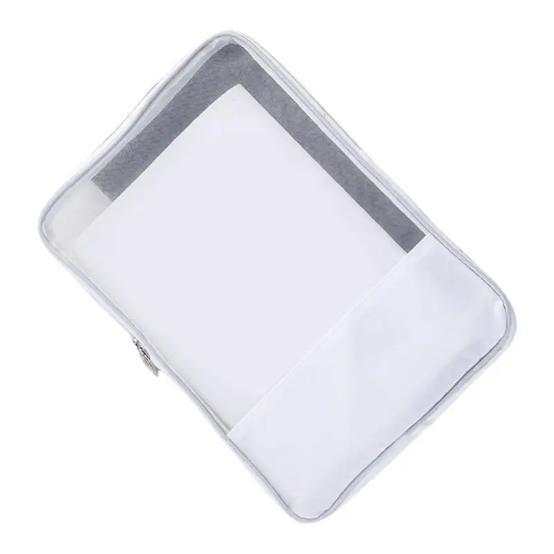 Zíperes saco pasta arquivo saco documentos reutilizável arquivo organizador malha zíperes bolsa