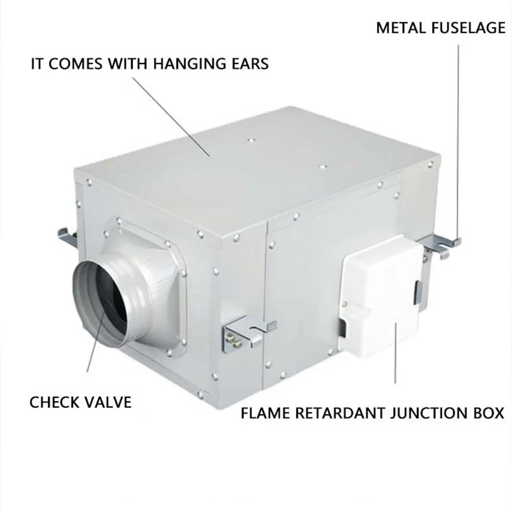 

Commercial Flow Fresh Air Fan Direct Current Supply Fan Silent Fresh Air Ventilator Ventilation Duct Extractor De Humo