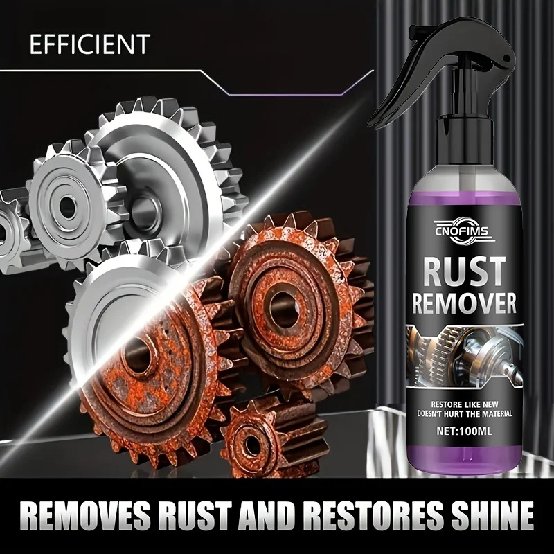 100Ml + Sponge - Metal Rust Remover Quickly Eliminates Rust! A Spray Dissolves The Iron Oxide Layer Without Damaging The Substra