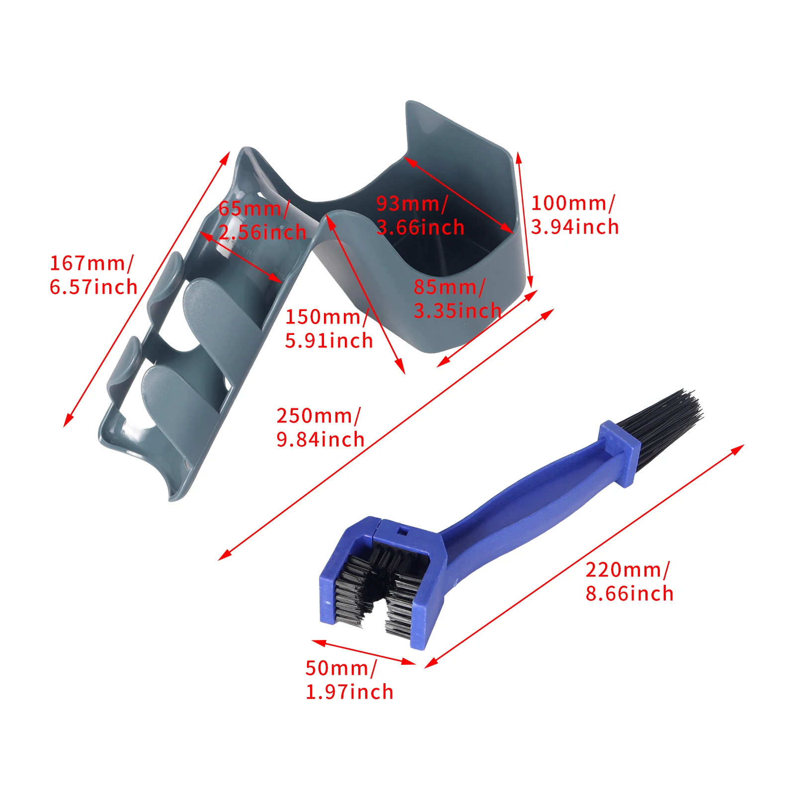 Motorcycle Bike Chain Oil Storage Box Tool Bicycle Chain Cleaning Oil Splash-Proof Tool Set