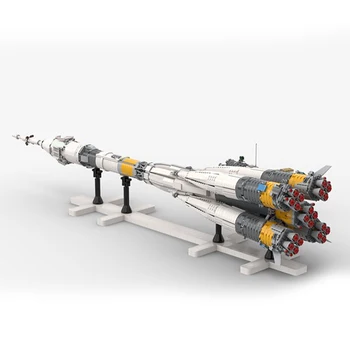 Ultimate Soyuz Russian Sojus-FG Rocket R-7 Model Bricks MOC Launch Vehicle Aviation Series Block Set Birthday Gift for Kid