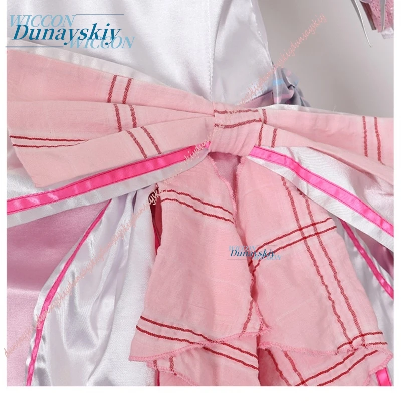 PJSK Akiyama Mizuki Cosplay Costume Set Wig Anime Pink Dresses Role Party Lolita Dress Halloween Carnival Women Suit