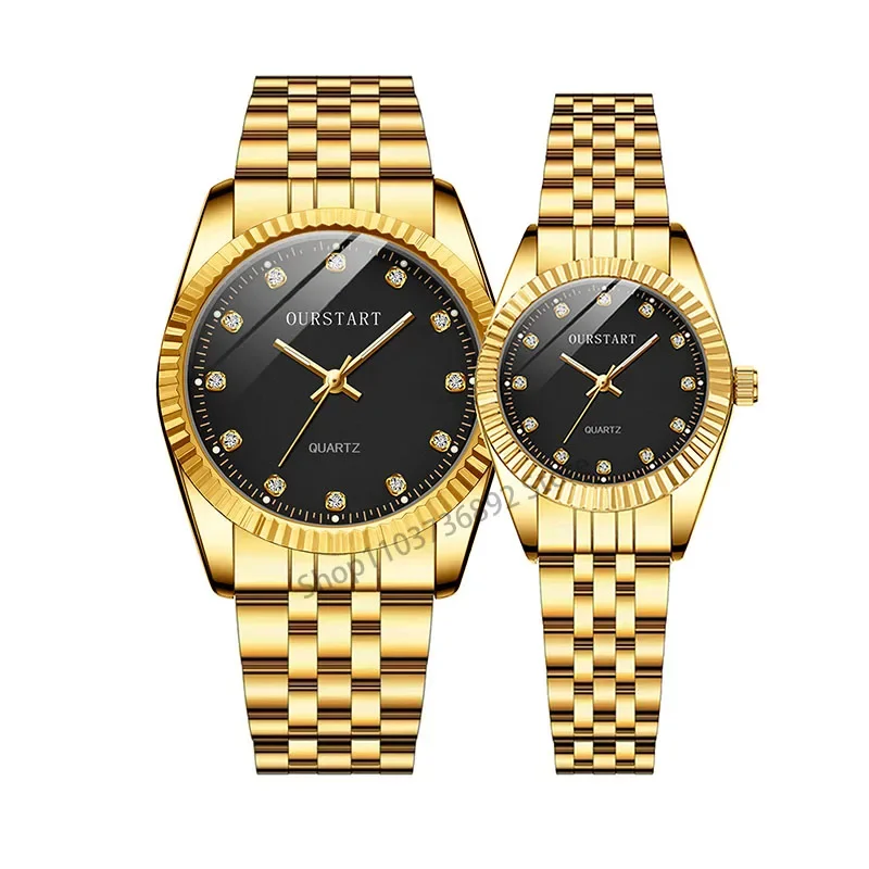 New minimalist couple watch, luminous classic set, business quartz watch