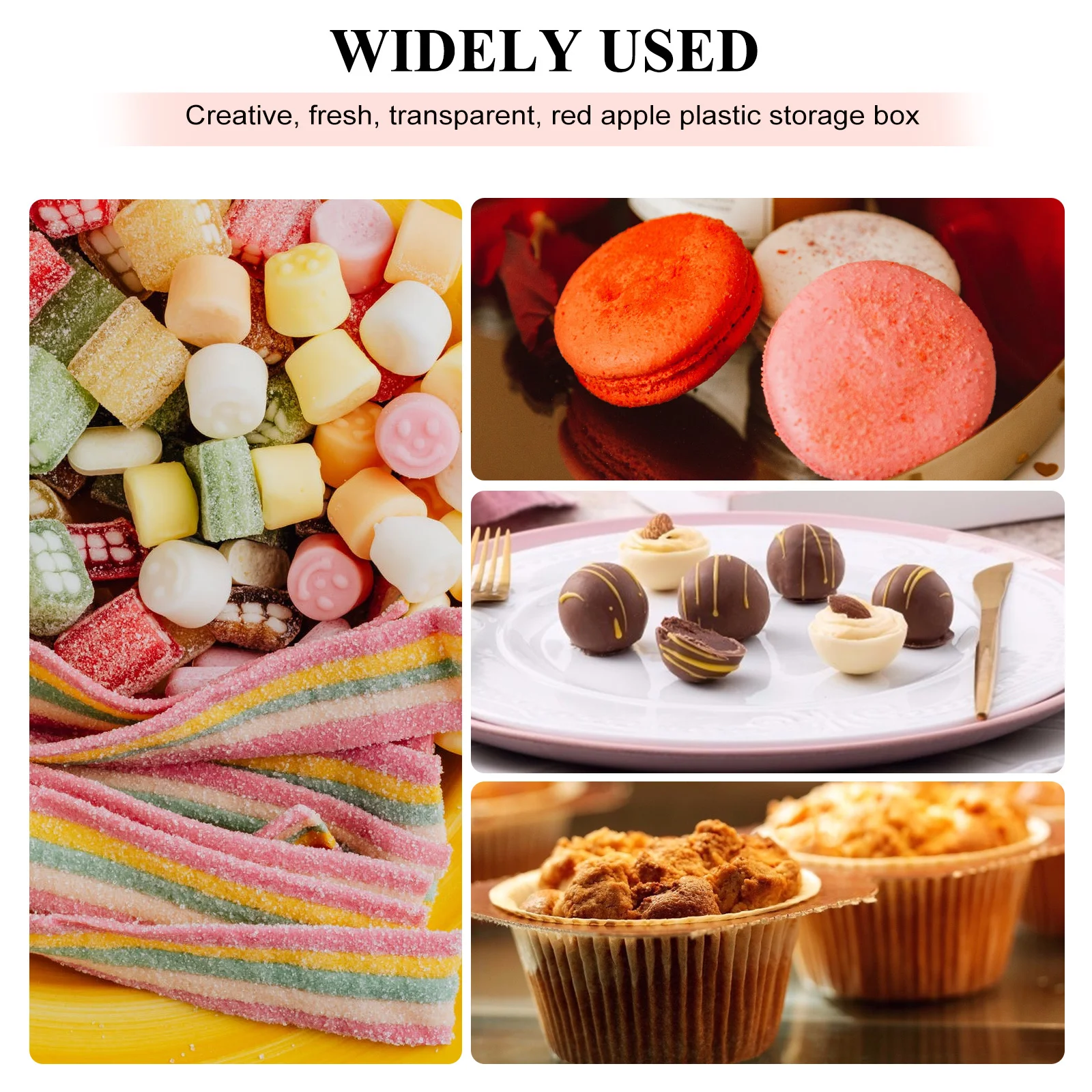 

12Pcs Plastic Red Apple Storage Organizer Small Boxes Clear Durable Container Candy Box Party Wedding Candy Container