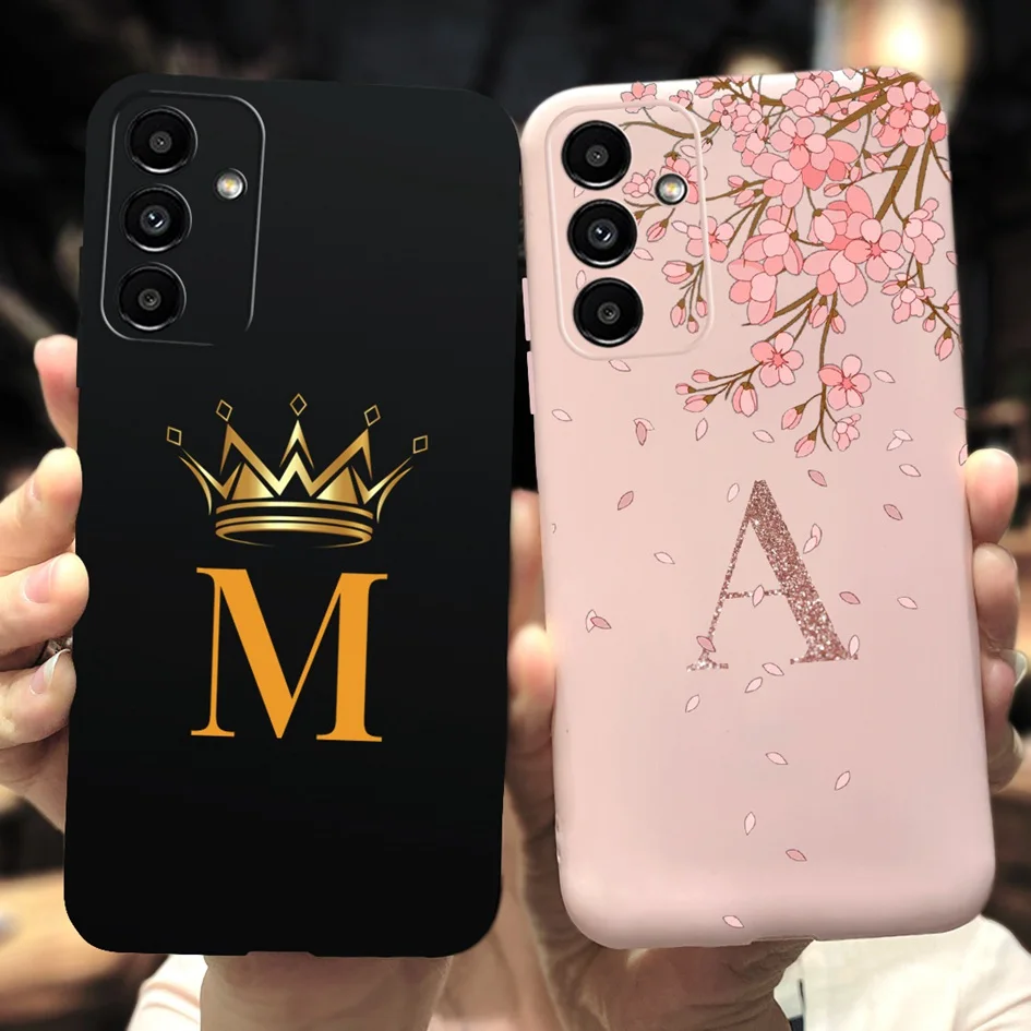 For Samsung Galaxy A14 5G Case 2022 Cute Couple Letters Silicone Phone Funda Soft Cover For Samsung A14 A 14 GalaxyA14 5G Bumper