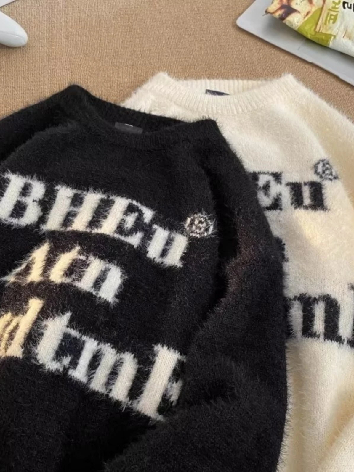 

Мужской вязаный свитер American Sle Lazy Sle свободного кроя, весна-осень, мягкий, уютный, повседневный, с длинными рукавами, модный дизайн