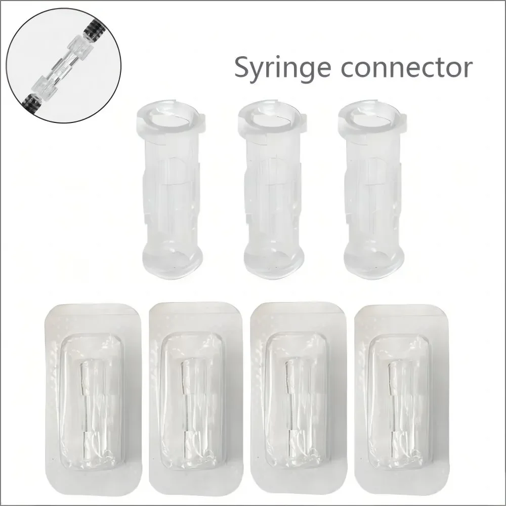 Leak Proof Double Helix Medical Sterile Luer Lock Adapter 10-100PCS Transparent Plastic Luer Syringe Connector Tool Parts