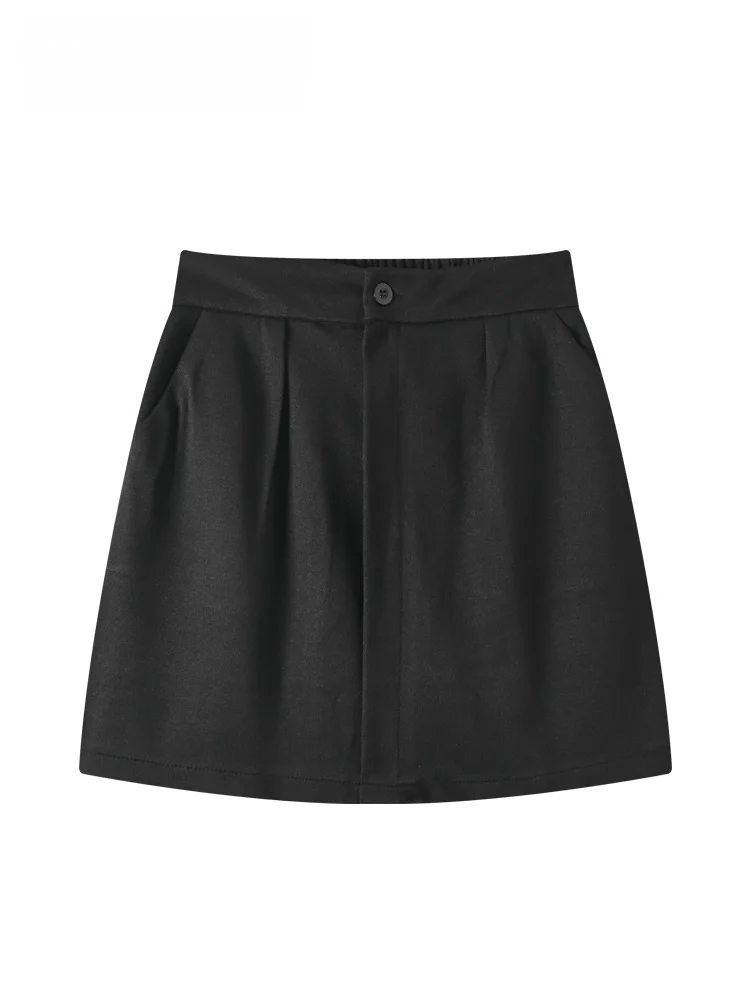 

Шерстяная юбка больших размеров CaraCLUB для женщин, осенне-зимняя новинка, скрывающая недостатки, стройнящая, свободная, модная юбка для полных женщин