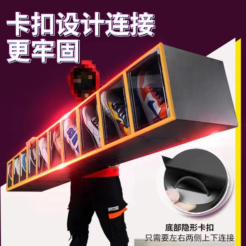 1PC Plastic Shoes Case Transparent Shoes Drawer Stackable Shoe Boxes Organizers Dustproof Shoe Cabinet Sneaker Box Shoe Display