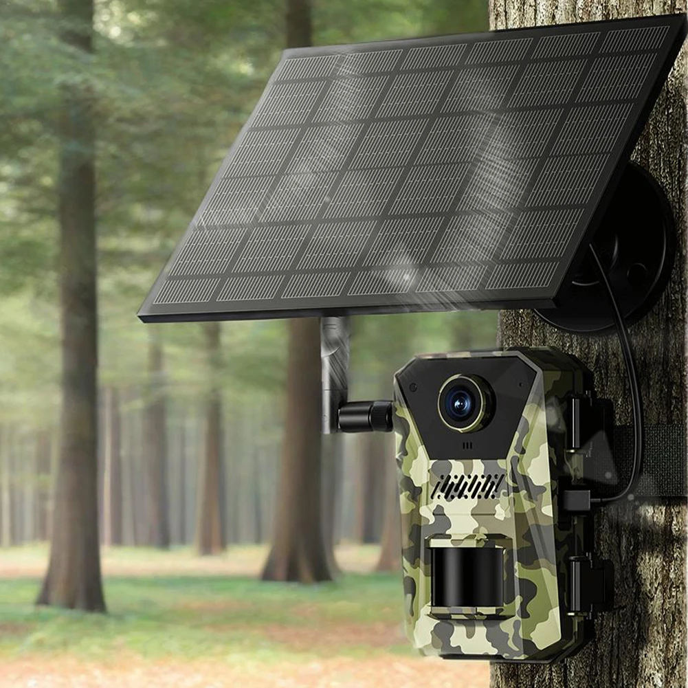 

4G Solar Infrared Outdoor Trail Camera Waterproof Game Wildlife Cam Night Visions Camera Device for Outdoor Monitoring