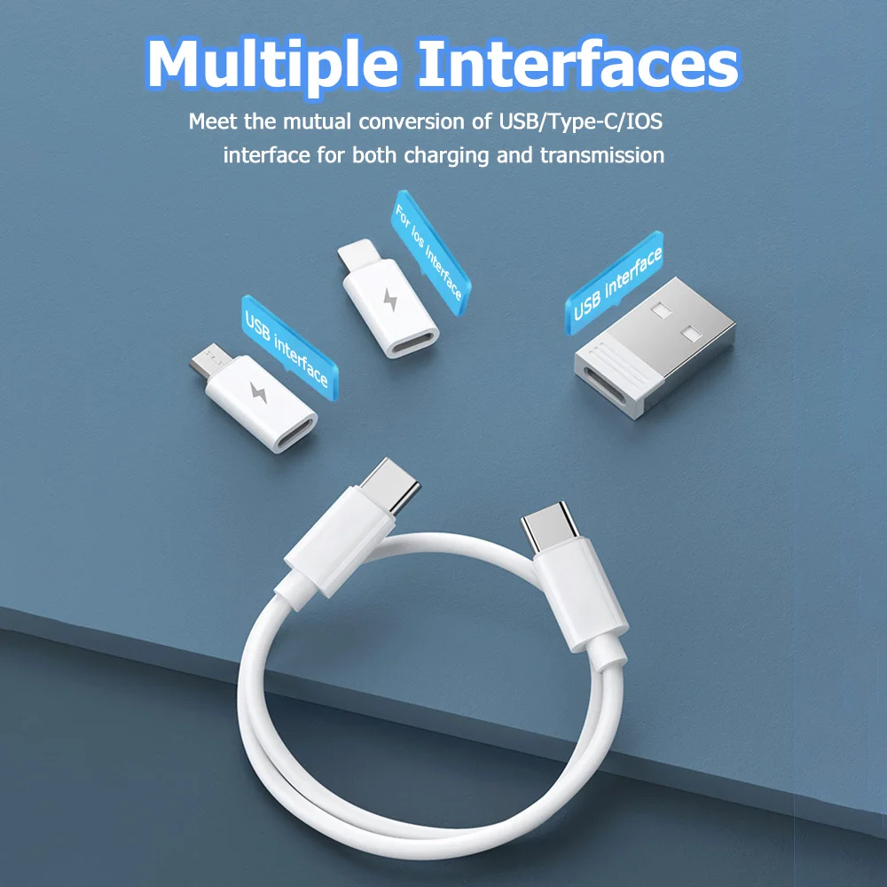60W Fast Charging Mobile Phone Holder Multifunctional Portable Data Cable Storage Box Charging Cable Set For Traveling