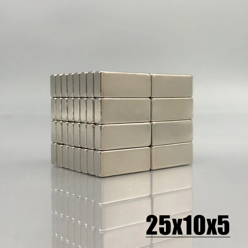 25x10x5mm Magnet 5-100pcs N35 NdfeB Neodymium 25*10*5mm Magnet Accessory Permanent Magnetic Imanes Magnet Fridge Magnets