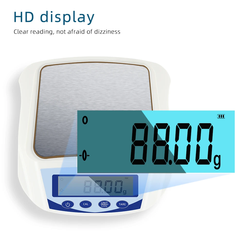 Bilancia elettronica digitale da 1000g/0.01g bilancia per gioielli da laboratorio ad alta precisione bilancia da cucina industriale