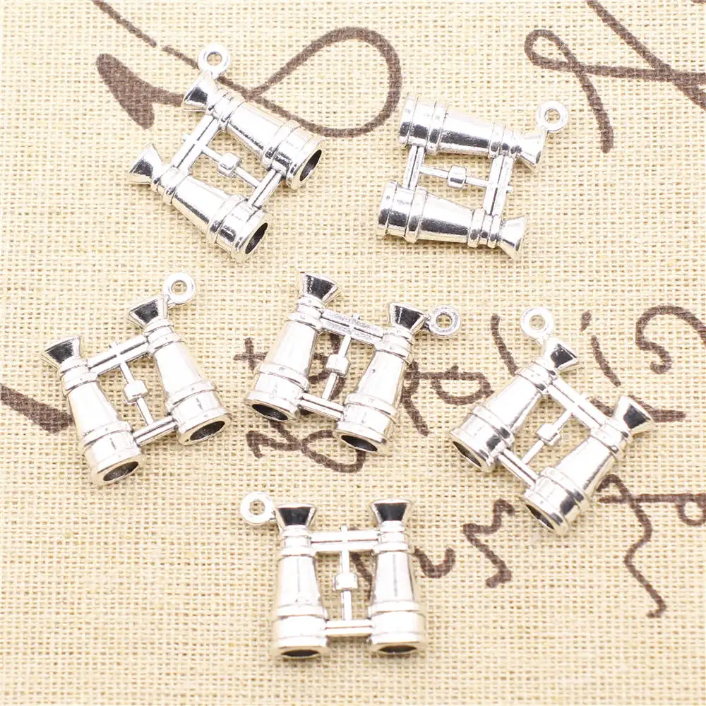 Beautiful Jewelry Girls Craft Charms Telescope Antique Silver Color Jewellery Making Pendants 21x23mm 3pcs