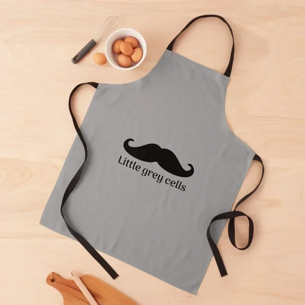 

Hercule Poirot mustache. Little gray cells Apron Women Kitchen'S Kitchen Man For Men Apron