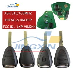 Jingxin-mando a distancia para llave de coche, dispositivo para Porsche 911 Boxster Cayman 2005, 2006, 2007, 2008, 2009, 2010, 2011, 315, 433MHz, Chip ID46, LXP-VIM244