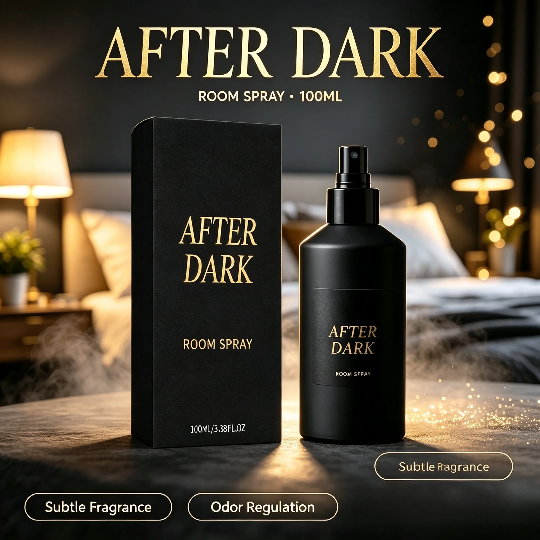 Home Textiles And Room Spray - Na het donker: kamerspray, matte compacte