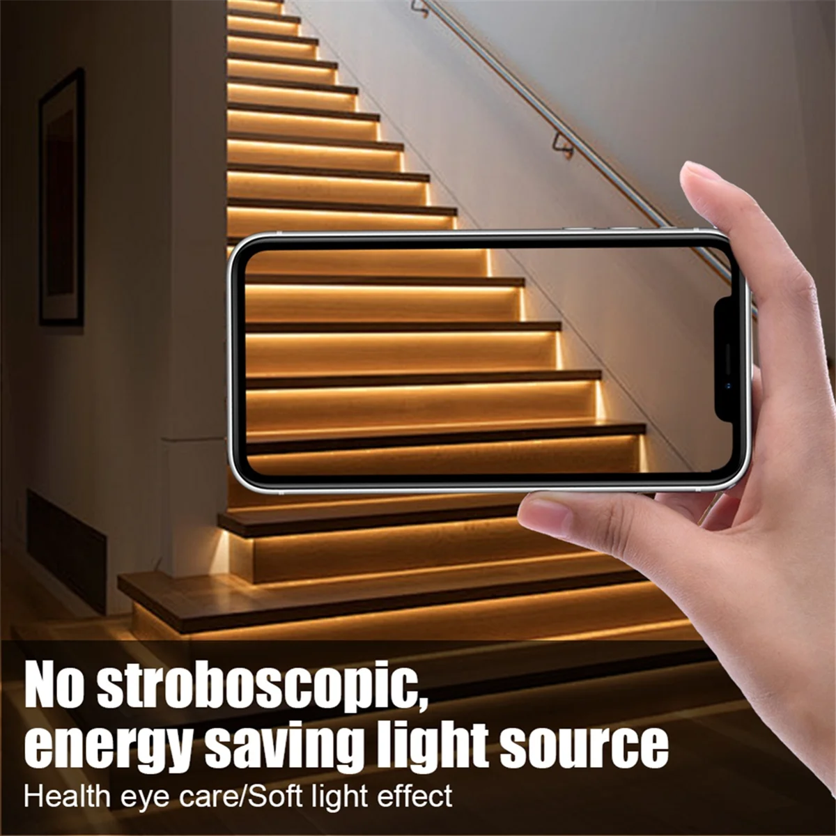 ABZV-Stair LED Motion Sensor Light DC12V/24V Ladder Night Light 32 kanały Zapobieganie zwarciom Kontroler