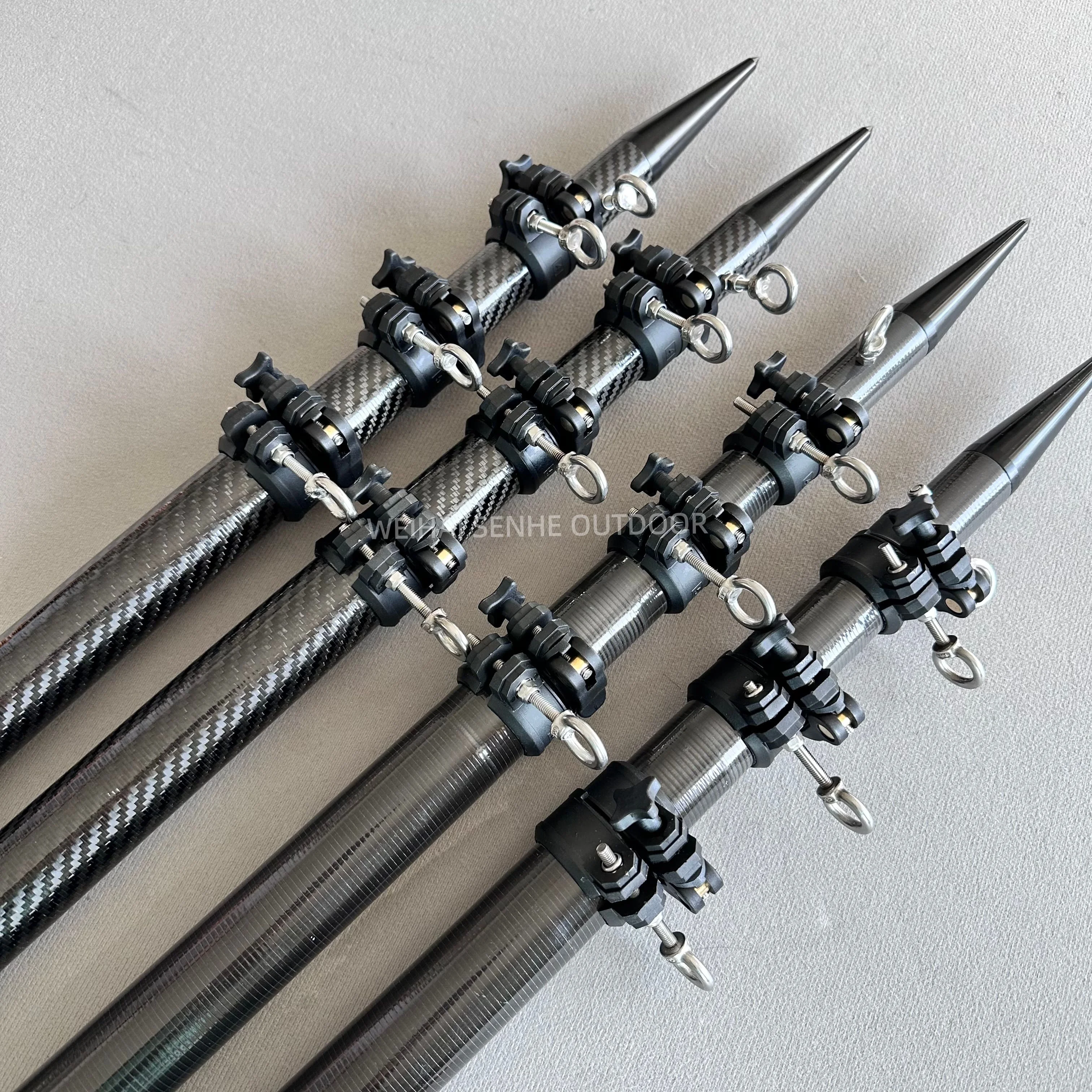 Popular High Performance Customized OEM 3k 15ft 18ft 20ft 22ft Carbon Outrigger Pole Telescoping Fishing Outriggers Pole