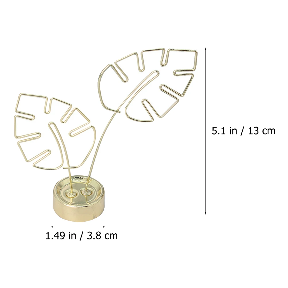 Business Card Clip Picture Fixed Clips Leaf Design Memo Clamp Note Stand Sturdy Note Clamp Home Office Party