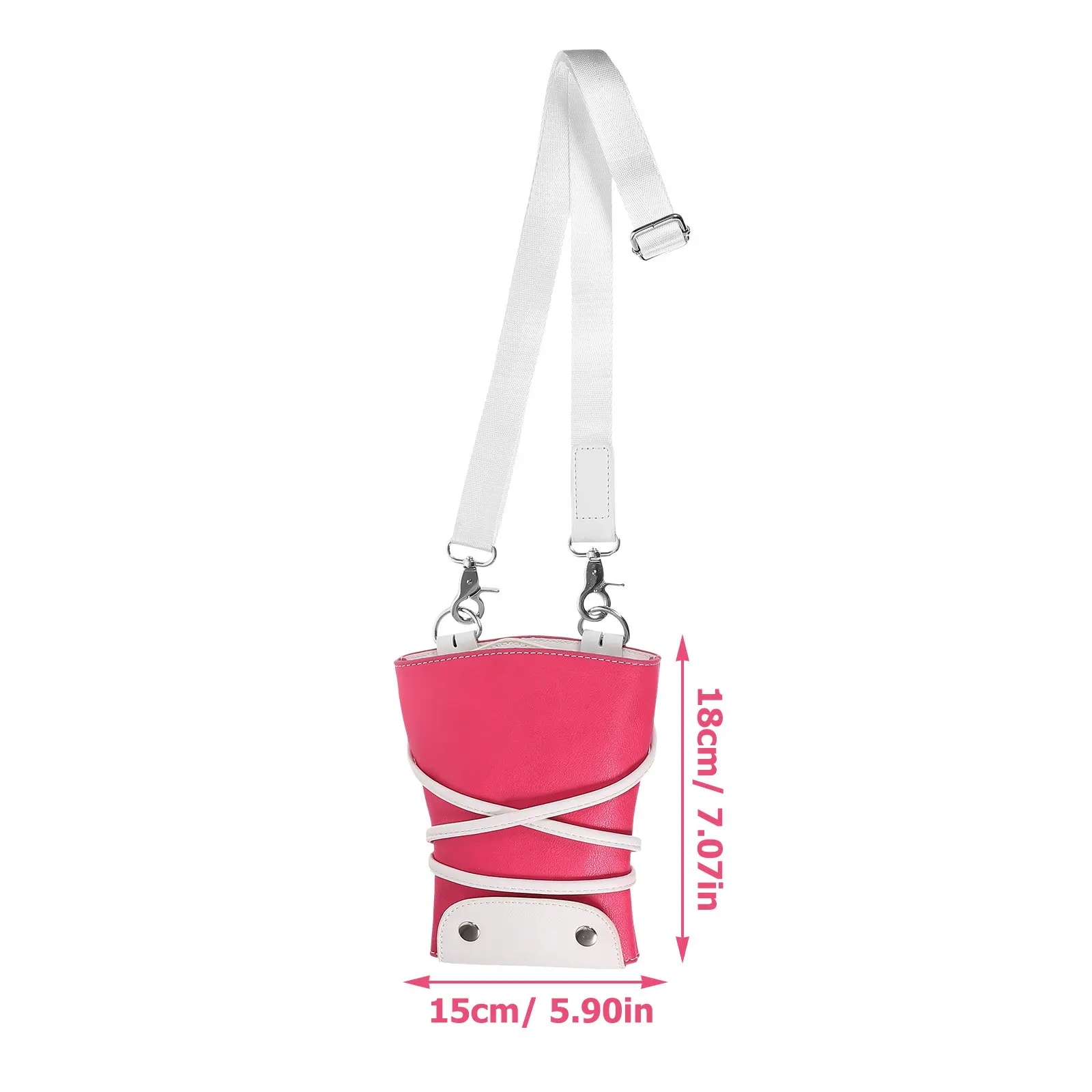 1Pcs Hairdresser Scissors Waist Bag PU Material Multi Function Storage Organizer Cross Body Pouch for Barber Tools