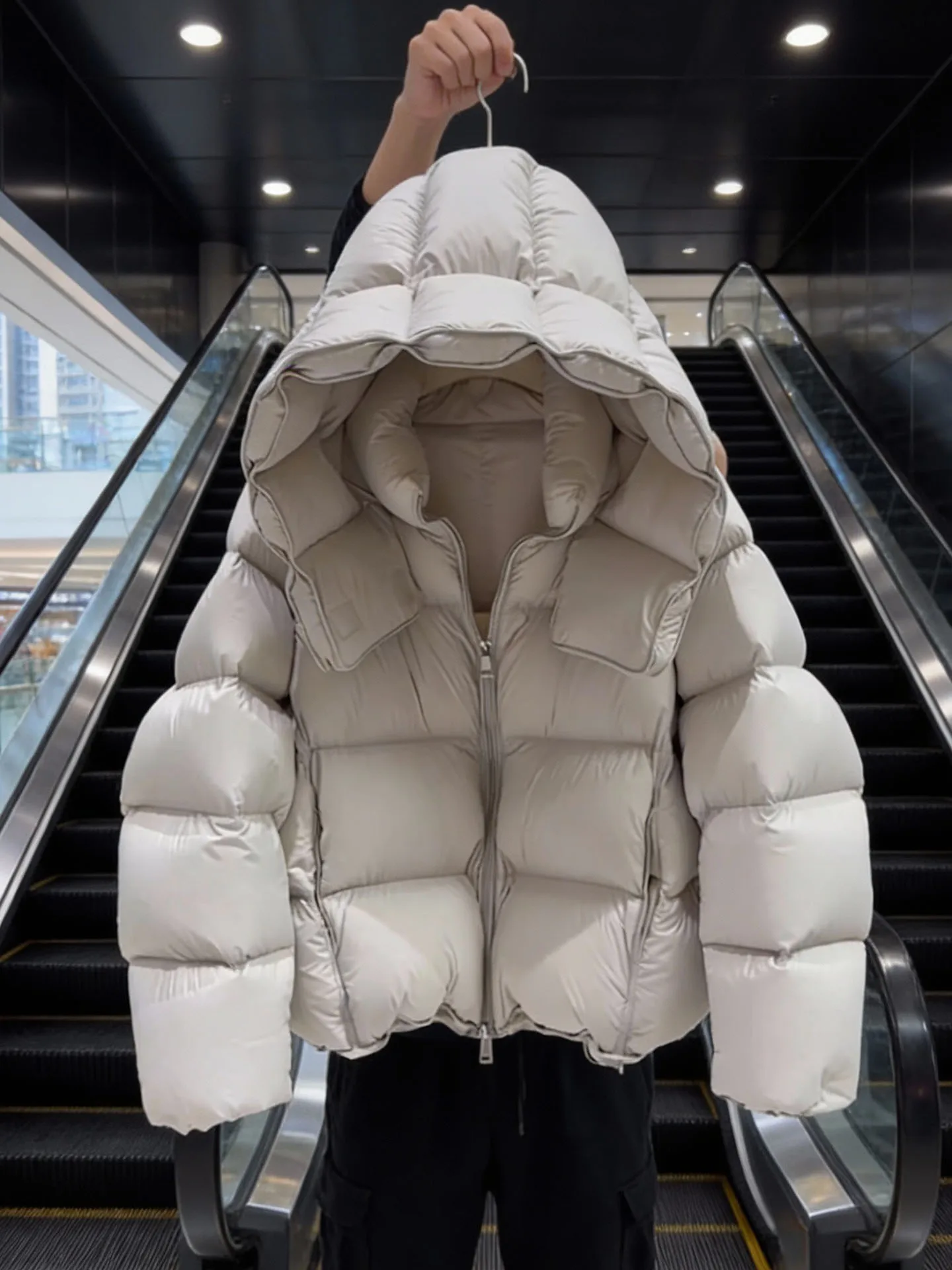 

Sli ort Puff ey White down Jaet 2025 New Winter ular Small Size High-End Thi Outerwear Women's Casual Sle