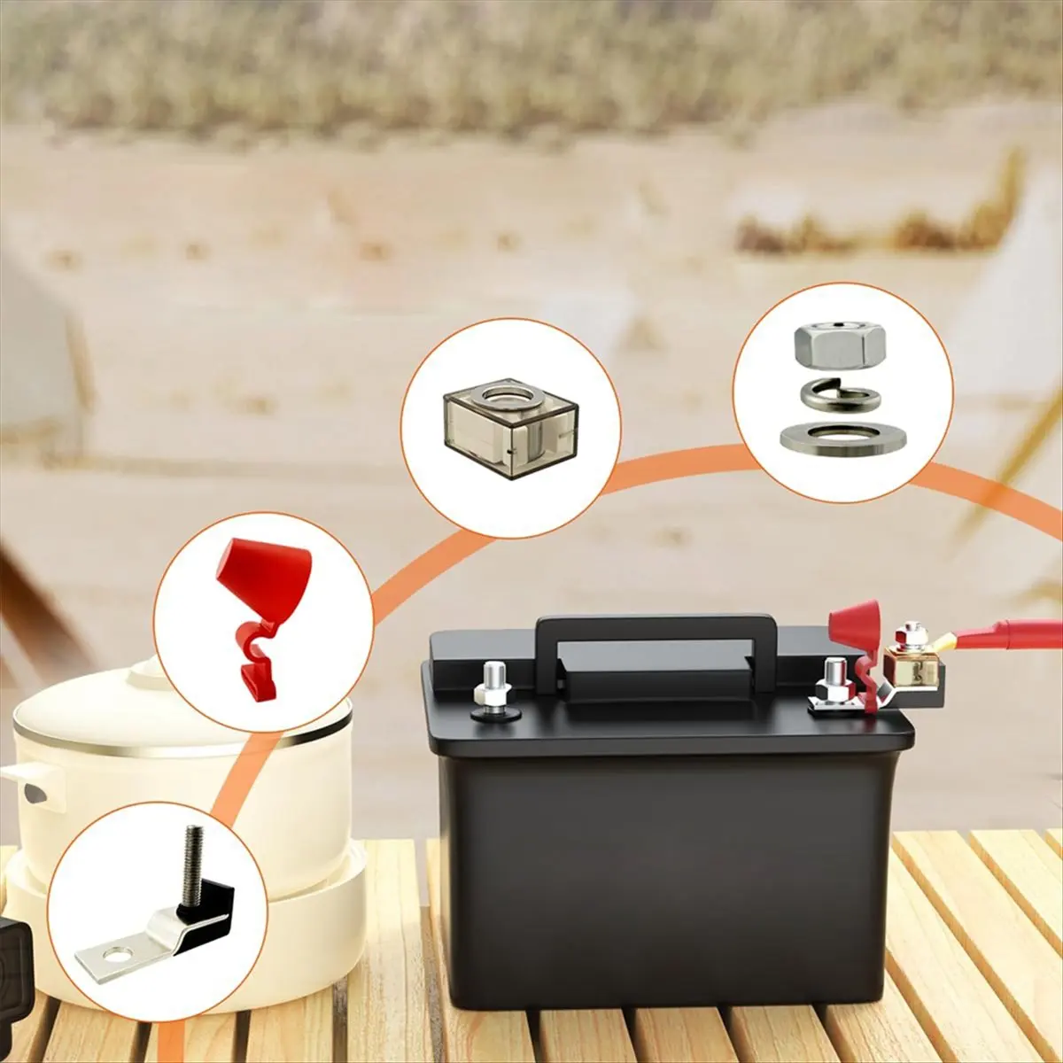 

Комплект блока клеммных предохранителей MRBF — водонепроницаемый предохранитель постоянного тока макс. 58 В постоянного тока/IP66, для лодок, морских автофургонов, солнечных систем, 2 шт., 100 А