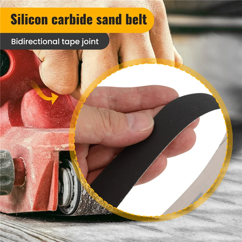 

A59Z-12Pcs 1 X 30 Inch Silicon Carbide Fine Grit Sanding Belts 400, 600, 800, 1000 Grits