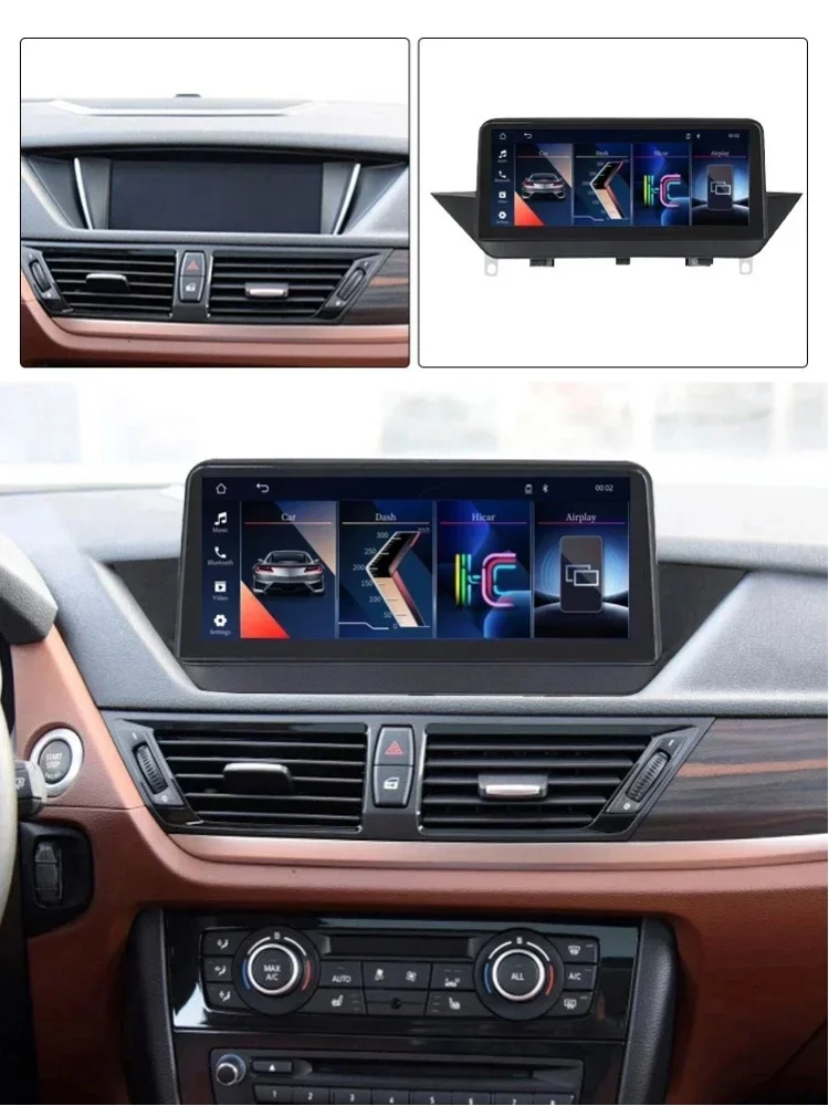 MEKEDE – 10,25-calowy ekran dotykowy QLED o rozdzielczości 1920×720 do BMW X1 E84 (2009–2015), bezprzewodowe CarPlay i Android Auto z funkcją łączenia z telefonem, radio samochodowe z obsługą AirPlay — 2
