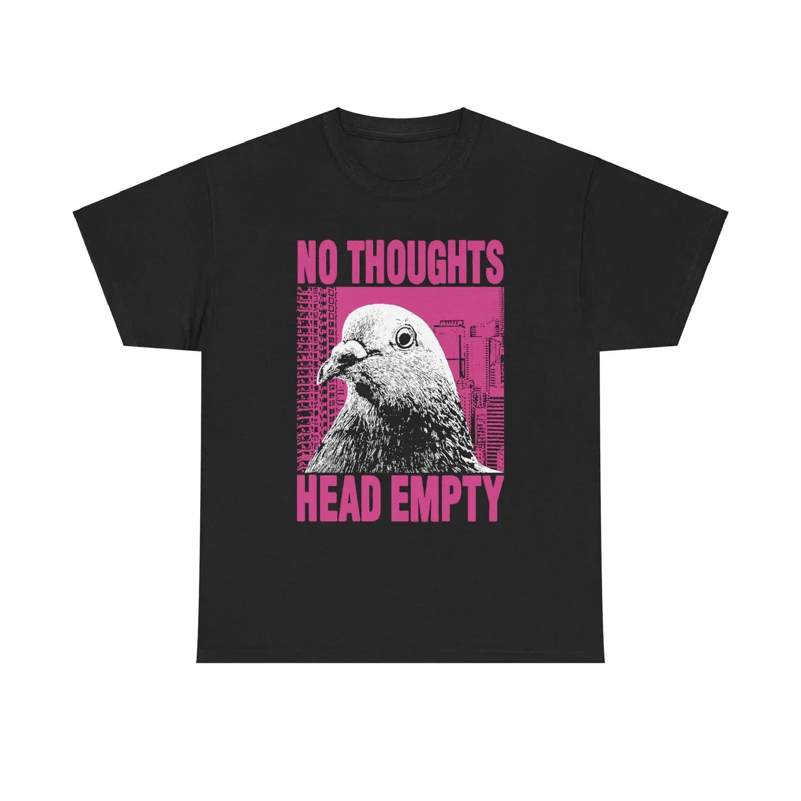 No Thoughts Head Empty Pigeon T Shirt vintage Washed Breathable fashion graphic Soft Comfortable Slightly Top For Everyday Wear