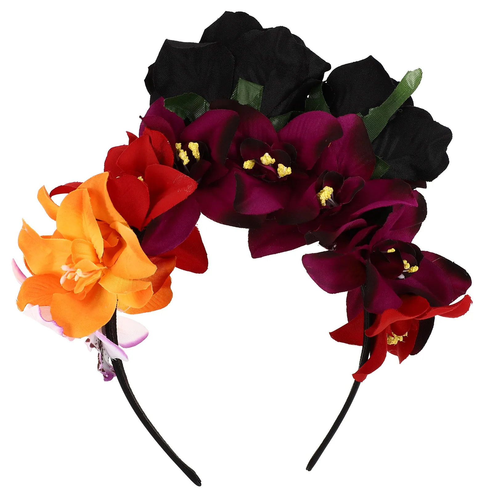 1 قطعة محاكاة روز عقال زهرة تصميم الشعر الأطواق للنساء عطلة حفلة الهالوين صور الدعامة الزفاف الشعر التبعي #1