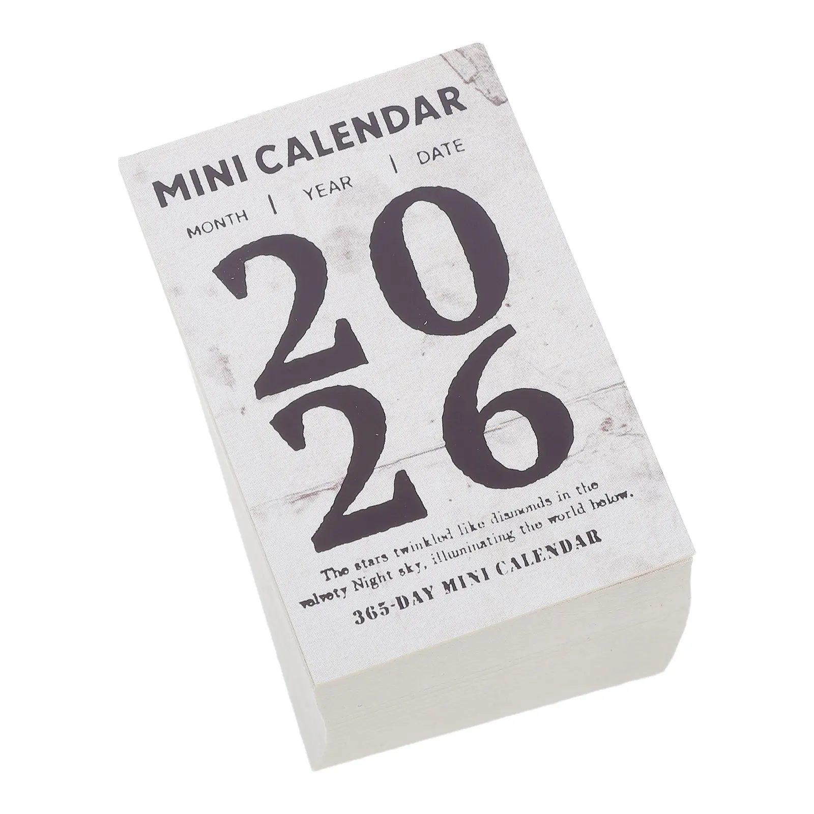 

Book Mini Tear Off Calendar 2026 Vintage Minimalist Paper Daily Decorative Planner Sticker for Home Office Schedule