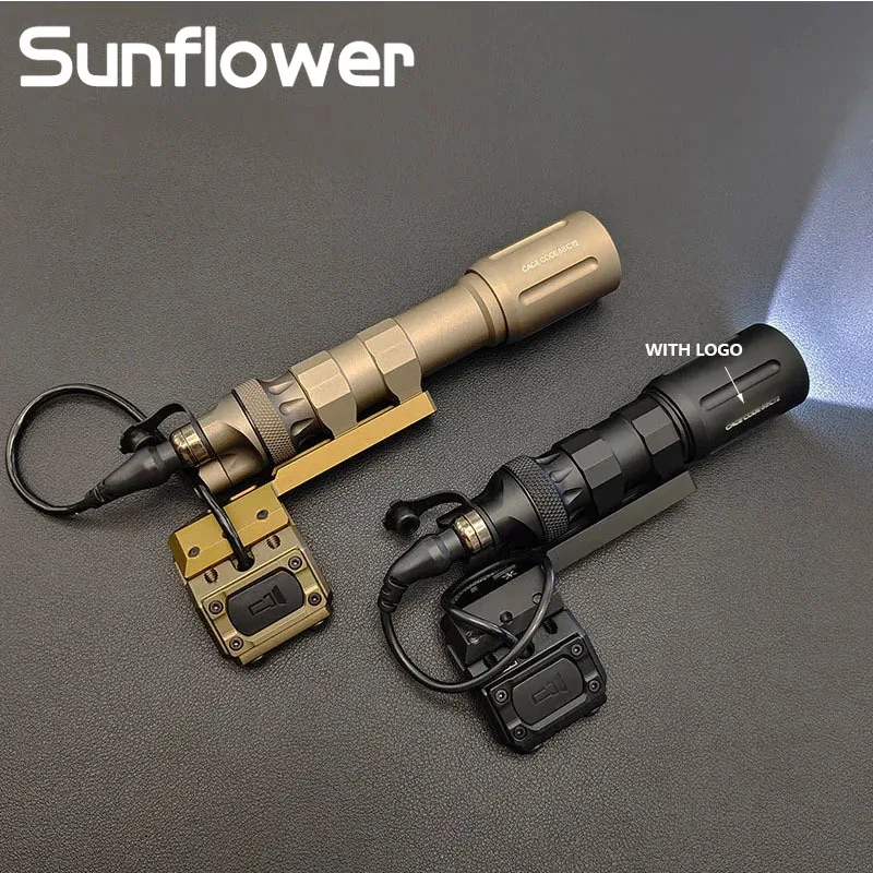 Tactical 18350 18650 V2 Reconnaissance Light High-power 1300lm Air Gun Rifle Hunting Weapon LED Flashlight Pressure Switch