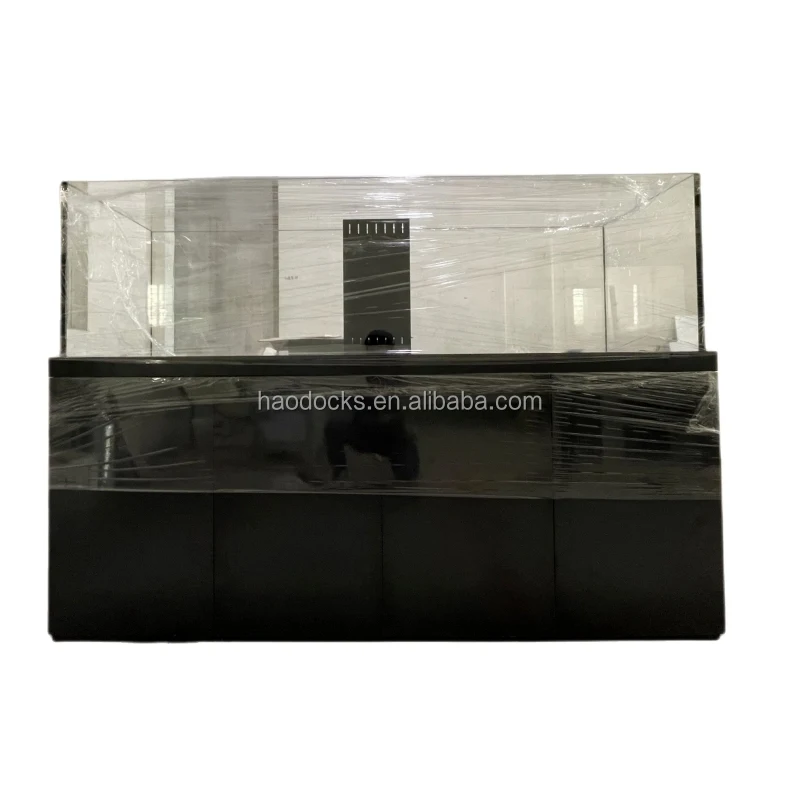 

Customized Sizes large and medium fish tank aquariums for marine and freshwater with overflow sump cabinet