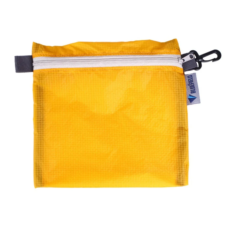 Wasserdichte Tasche mit Reißverschluss, Nylonbeschichtet, Silikon-Hakentasche, tragbarer Organizer, wiederverwendbar, für Outdoor, Camping, Wandern, Aufbewahrungstasche, Reisen