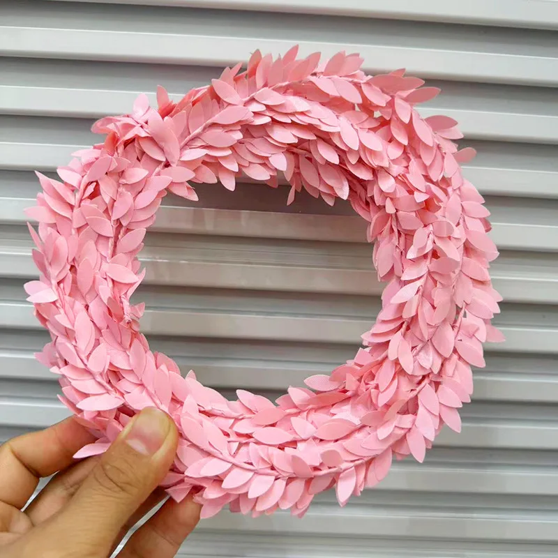 

3Pcs Iron Wire Leaf Vine Decorative Garland 7.5m DIY Adjustable Flexible Faux Plant for Wedding Party Home Garden Crafts