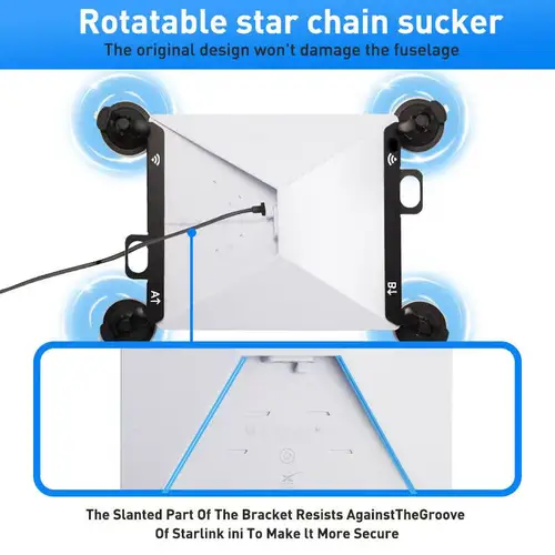 Starlink Mini Kit de soporte de ventosa para techo solar, soporte para ventana y techo solar, adecuado para Starlink Mini