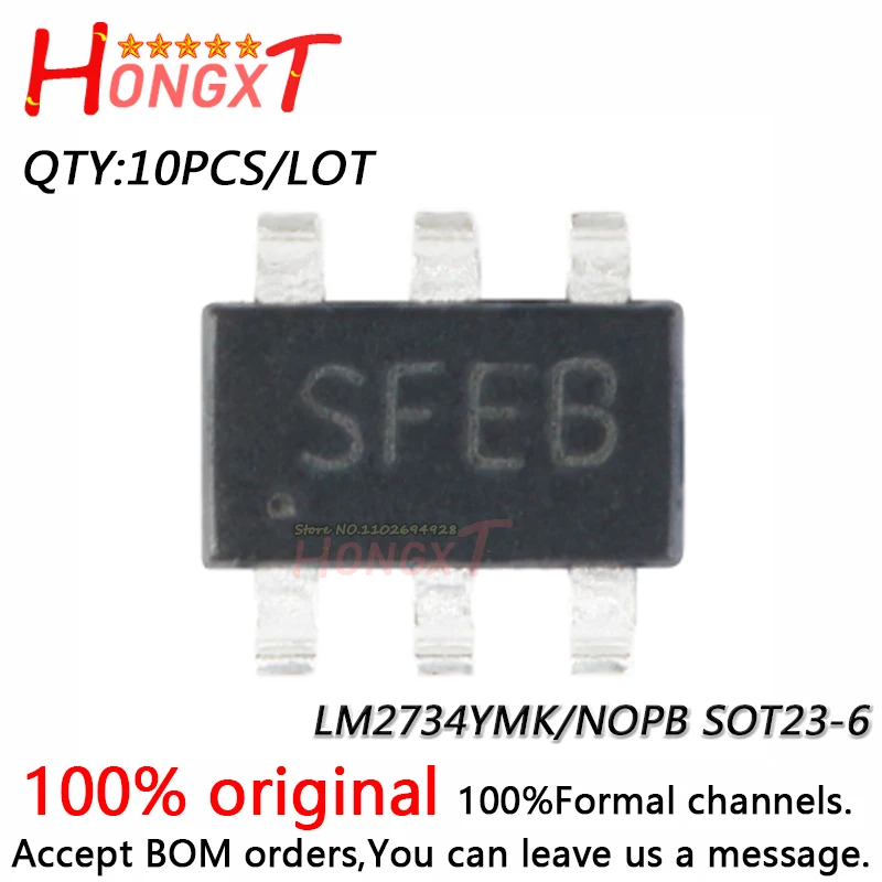 

10PCS 100% NEW LM2734YMK/NOPB SOT23-6.Chipset