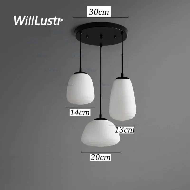 Glass Pendant Lamp Minimalist Suspension Light Hotel Restaurant Doorway Aisle Cafe Bedroom Hanging Ceiling Chandelier