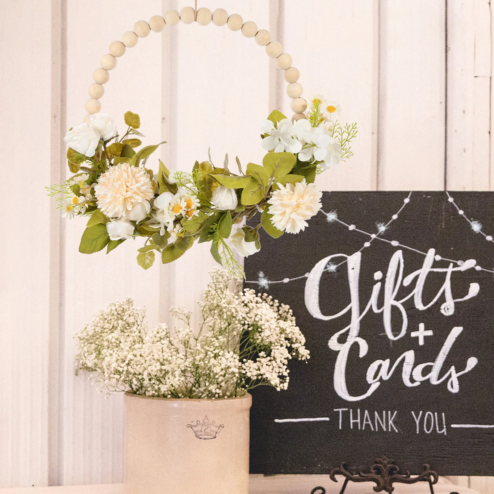 

Green Plant Wreath Artificial Flower Wreath For Indoor Outdoor Wedding Home Decor Spring Door Hanging Decoration