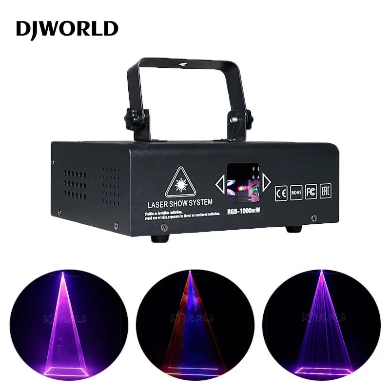 

NEW 1000mV RGB Lights 1W RGB Scan Pattern Light DMX Controller For Nightclub Wedding DJ Disco Effect Professional Lighting